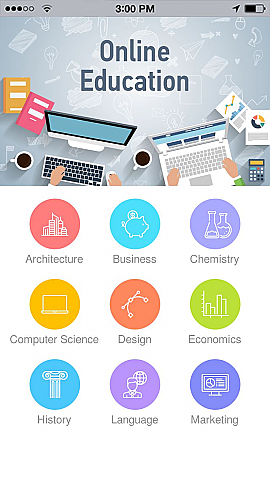 Online Education 3 App Templates