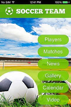 Soccer Team 2 App Templates