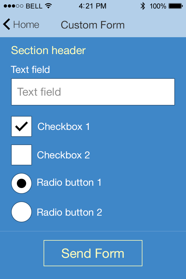 CUSTOM FORM APP App Features