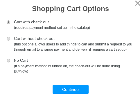 ecommerce store cart